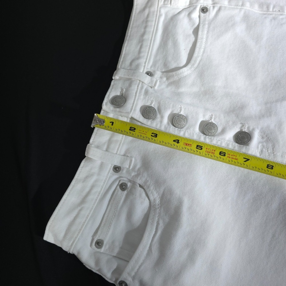 Gap Denim Shorts White Size 6 28 Cigarette Optic White Hot Pants For Good Cotton - Picture 5 of 15